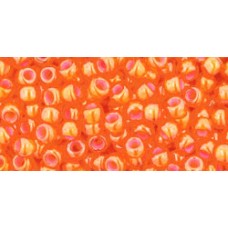 Круглый бисер ТОХО 8/0 Inside-Color Hyacinth/White-Lined (957) - 250гр