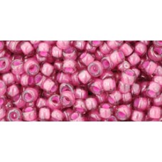 Круглый бисер ТОХО 8/0 Inside-Color Lt Amethyst/Pink-Lined (959) - 250гр
