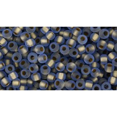 Японский круглый бисер TOHO Beads 8/0 Gold-Lined Rainbow Frosted Lt Sapphire (997F)