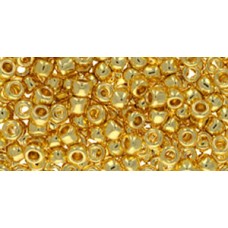 Круглый бисер ТОХО 8/0 24K Gold Plate (MAG01) - 100гр