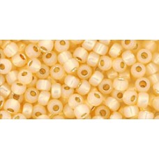 Круглый бисер ТОХО 8/0 PermaFinish - Silver-Lined Milky Lt Topaz (PF2110) - 250гр