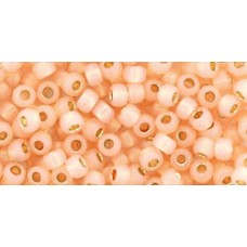 Круглый бисер ТОХО 8/0 PermaFinish - Silver-Lined Milky Peach (PF2111) - 250гр