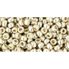 Круглый бисер ТОХО 8/0 PermaFinish - Galvanized Aluminum (PF558) - 250гр