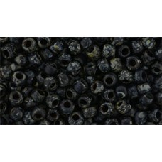 Круглый бисер ТОХО 8/0 HYBRID Frosted Jet - Picasso (Y302F) - 250гр