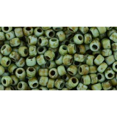 Круглый бисер ТОХО 8/0 HYBRID Frosted Turquoise - Picasso (Y307F) - 250гр