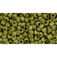 Круглый бисер ТОХО 8/0 HYBRID Frosted Sour Apple - Picasso (Y310F) - 250гр