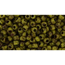 Круглый бисер ТОХО 8/0 HYBRID Opaque-Frosted Dandelion - Picasso (Y319F) - 250гр