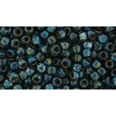 Круглый бисер ТОХО 8/0 HYBRID Transparent Capri Blue - Picasso (Y322) - 250гр