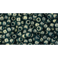 Круглый бисер ТОХО 8/0 HYBRID Sueded Gold Transparent Capri Blue (Y632) - 250гр