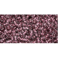 Круглый бисер ТОХО 11/0 Inside-Color Crystal/Blush-Lined (1015) - 250гр