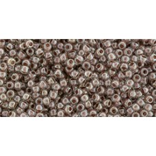 Круглый бисер ТОХО 11/0 Inside-Color Crystal/Antique Plum-Lined (1071) - 250гр