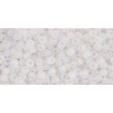 Круглый бисер ТОХО 11/0 Transparent-Rainbow-Frosted Crystal (161F) - 250гр