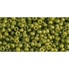 Круглый бисер ТОХО 11/0 Opaque-Frosted Pea Green Soup (1624F) - 250гр