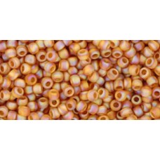 Круглый бисер ТОХО 11/0 Transparent-Rainbow-Frosted Dk Topaz (162CF) - 250гр