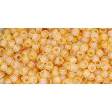 Круглый бисер ТОХО 11/0 Transparent-Rainbow-Frosted Lt Topaz (162F) - 250гр