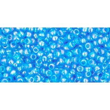 Круглый бисер ТОХО 11/0 Transparent-Rainbow Dk Aqua (163B) - 250гр