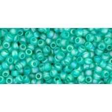 Круглый бисер ТОХО 11/0 Transparent-Rainbow-Frosted Dk Peridot (164BF) - 250гр