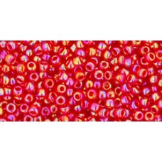 Круглый бисер ТОХО 11/0 Transparent-Rainbow Ruby (165C) - 250гр