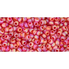 Круглый бисер ТОХО 11/0 Transparent-Rainbow-Frosted Ruby (165CF) - 250гр