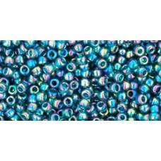 Круглый бисер ТОХО 11/0 Transparent-Rainbow Teal (167BD) - 250гр