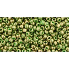 Круглый бисер ТОХО 11/0 Gilded Marble Green (1702) - 250гр