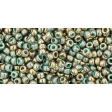 Круглый бисер ТОХО 11/0 Gilded Marble Turquoise (1703) - 250гр