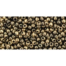 Круглый бисер ТОХО 11/0 Gilded Marble Black (1706) - 250гр