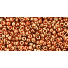 Круглый бисер ТОХО 11/0 Gilded Marble Orange (1707) - 250гр
