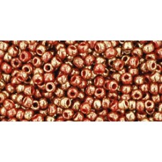 Круглый бисер ТОХО 11/0 Gilded Marble Red (1708) - 250гр