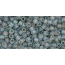 Круглый бисер ТОХО 11/0 Transparent-Rainbow-Frosted Black Diamond (176AF) - 250гр