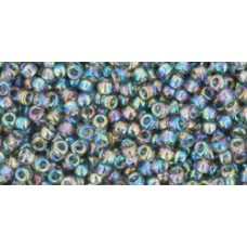 Круглый бисер ТОХО 11/0 Transparent-Rainbow Gray (176B) - 250гр
