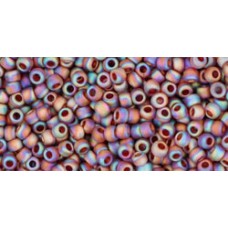 Круглый бисер ТОХО 11/0 Transparent-Rainbow-Frosted Smoky Topaz (177F) - 250гр