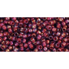 Круглый бисер ТОХО 11/0 Inside-Color Rainbow Alexandrite/Opaque Orange-Lined (1824) - 250гр