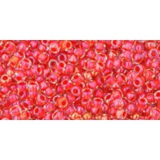 Круглый бисер ТОХО 11/0 Inside-Color Luster Crystal/Tropical Sunset-Lined (190) - 250гр
