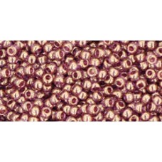 Круглый бисер ТОХО 11/0 Gold-Lustered Lt Amethyst (203) - 250гр