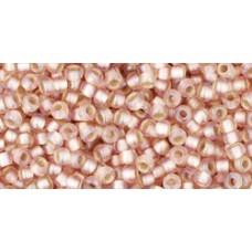 Круглый бисер ТОХО 11/0 Silver-Lined Rainbow Frosted Rosaline (2031F) - 250гр