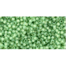 Круглый бисер ТОХО 11/0 Silver-Lined Milky Peridot (2103) - 250гр