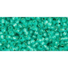 Японский круглый бисер TOHO Beads 11/0 Silver-Lined Milky Teal (2104)