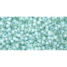 Круглый бисер ТОХО 11/0 Silver-Lined Milky Lt Aqua OS (2116) - 250гр