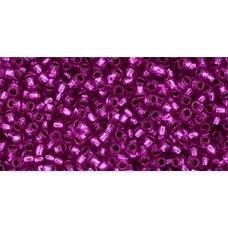 Японский круглый бисер TOHO Beads 11/0 Silver-Lined Milky Fuchsia (2217)