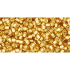 Круглый бисер ТОХО 11/0 Silver-Lined Frosted Topaz (22BF) - 250гр