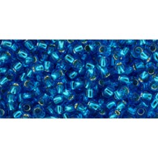 Японский круглый бисер TOHO Beads 11/0 Silver-Lined Aquamarine (23C)