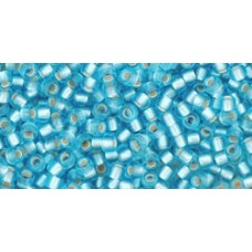 Круглый бисер ТОХО 11/0 Silver-Lined Frosted Aquamarine (23F) - 250гр