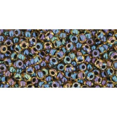 Круглый бисер ТОХО 11/0 Inside-Color Rainbow Jonquil/Jet-Lined (245) - 250гр