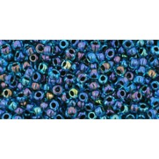 Круглый бисер ТОХО 11/0 Inside-Color Aqua/Jet-Lined (248) - 250гр