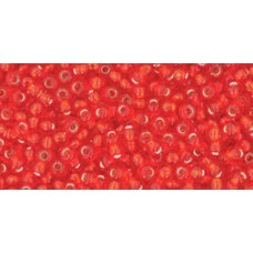 Круглый бисер ТОХО 11/0 Silver-Lined Lt Siam Ruby (25) - 250гр