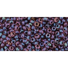 Круглый бисер ТОХО 11/0 Inside-Color Luster Lt Amethyst/Jet-Lined (251) - 250гр