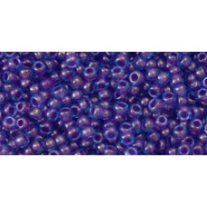 Круглый бисер ТОХО 11/0 Inside-Color Aqua/Purple-Lined (252) - 250гр