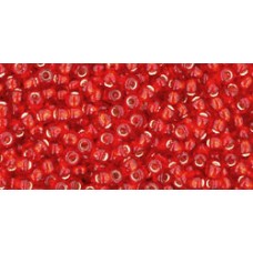 Круглый бисер ТОХО 11/0 Silver-Lined Siam Ruby (25B) - 250гр