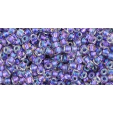 Круглый бисер ТОХО 11/0 Inside-Color Rainbow Crystal/Metallic Purple-Lined (265) - 250гр